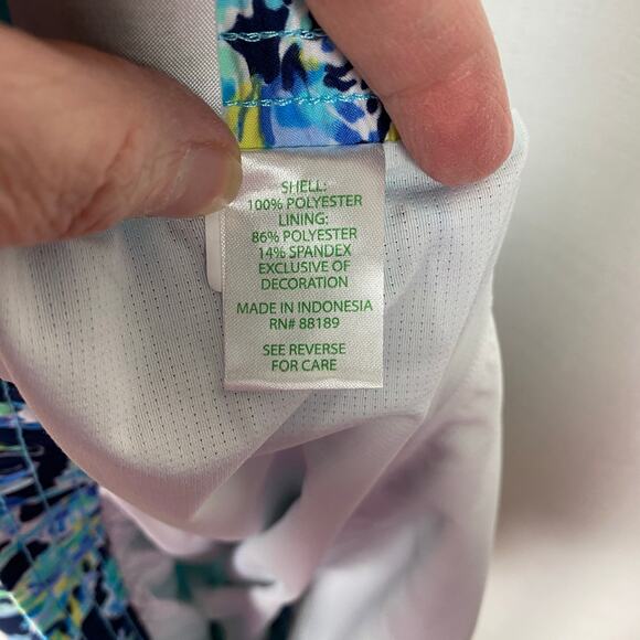 Lilly Pulitzer Luxletic Ocean Trail Shorts High Tide Navy Scuba Doo Sz.M - Picture 13 of 15